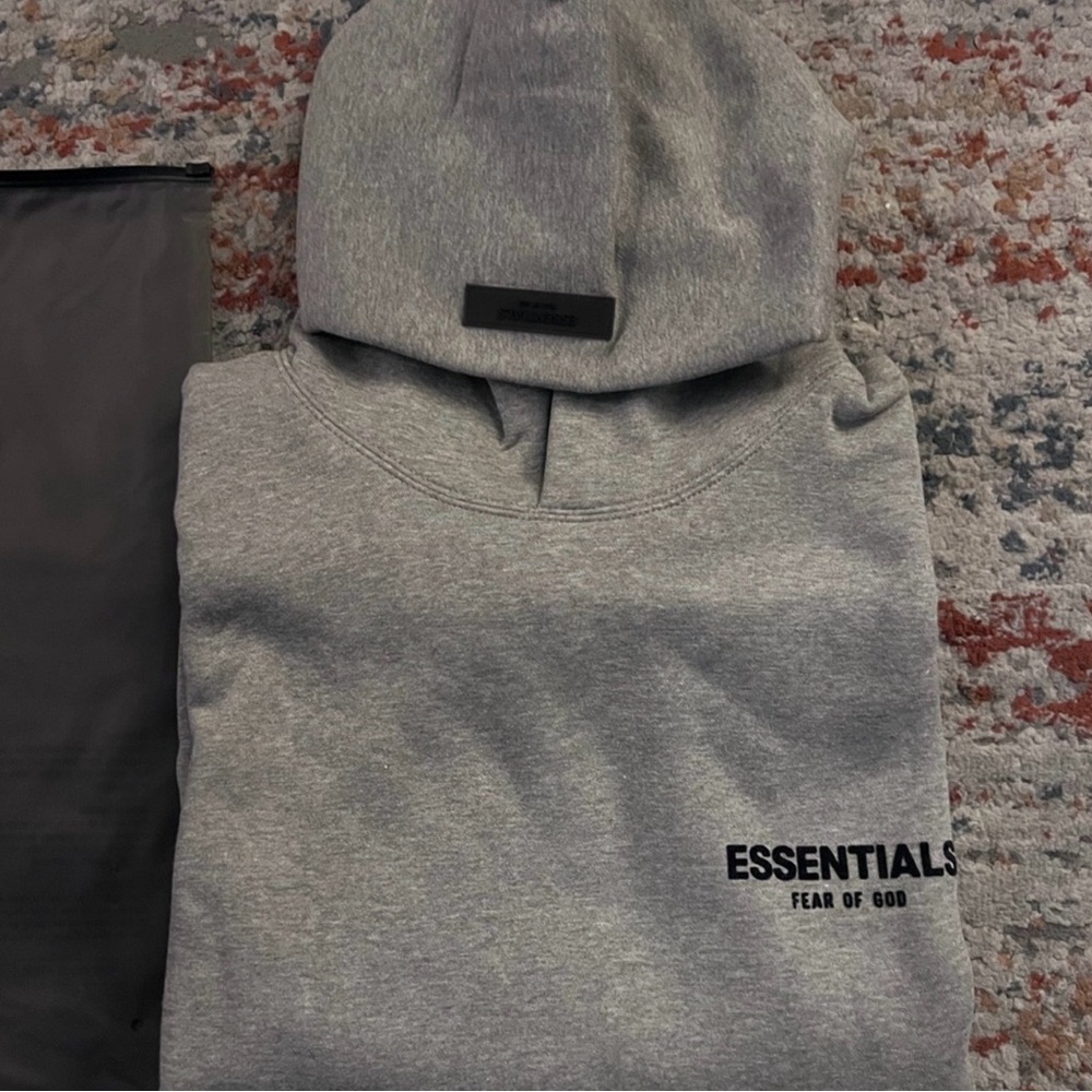 Fear of God Essentials Dark Oat Gray Hoodie - Picture 2 of 8